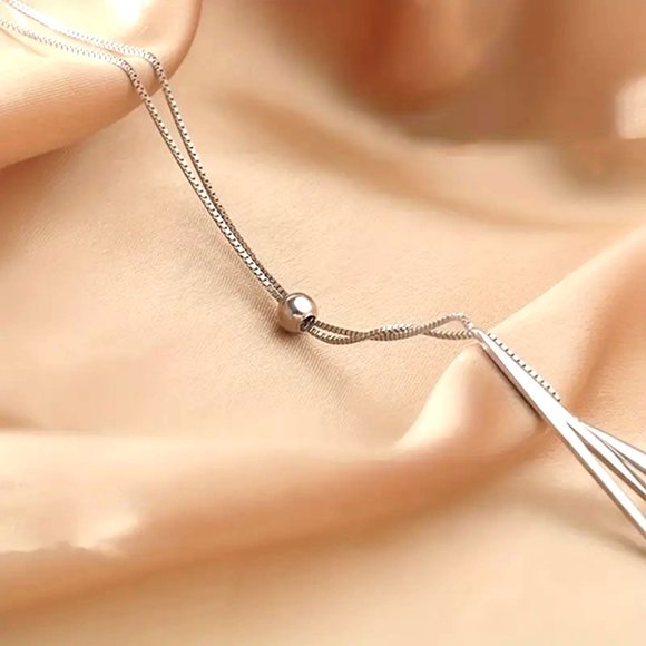 Necklace Geometric Adjustable Pull Minimalist Triangular Simple Stylish Trendy - Picture 5 of 6